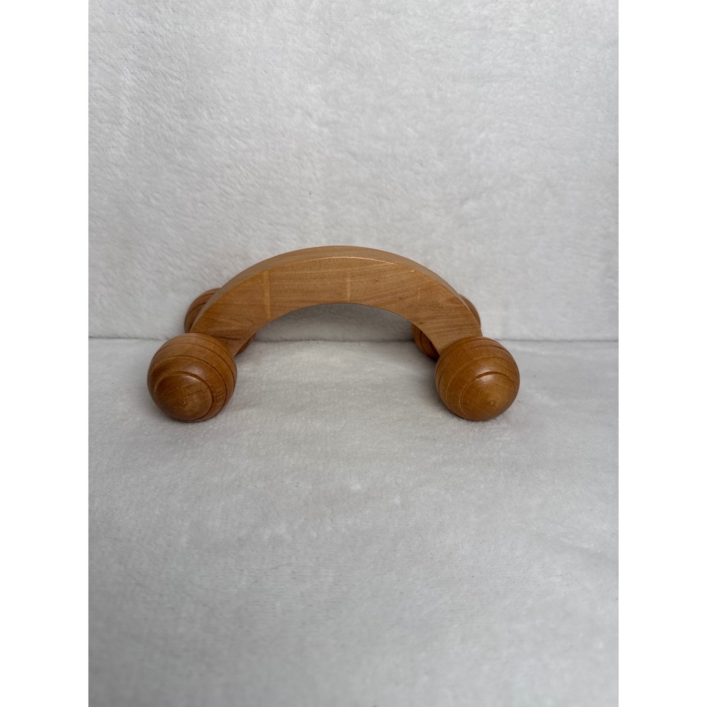 Vintage Wooden Arch Handheld Body Massager Unisex OS Brown Excellent